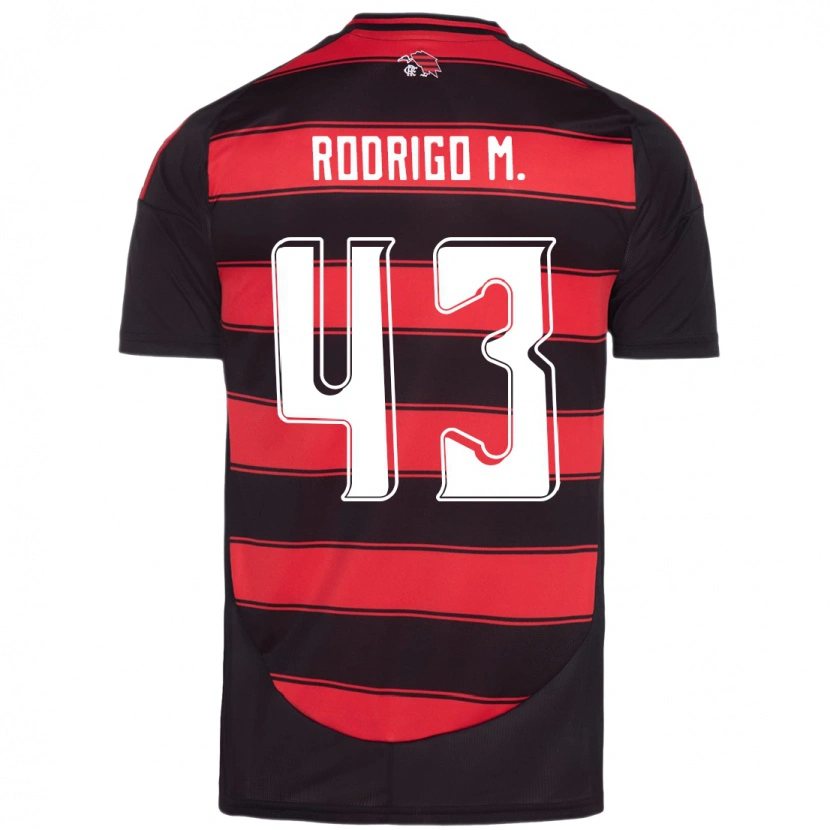 Danxen Kinder Rodrigo Muniz #43 Rot Schwarz Heimtrikot Trikot 2025/26 T-Shirt
