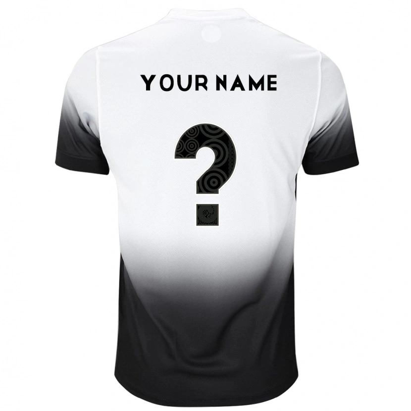 Danxen Kinder Ihren Namen #0 Weiß Schwarz Heimtrikot Trikot 2025/26 T-Shirt