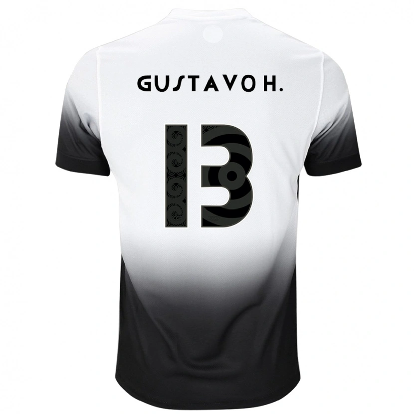 Danxen Kinder Gustavo Henrique #13 Weiß Schwarz Heimtrikot Trikot 2025/26 T-Shirt