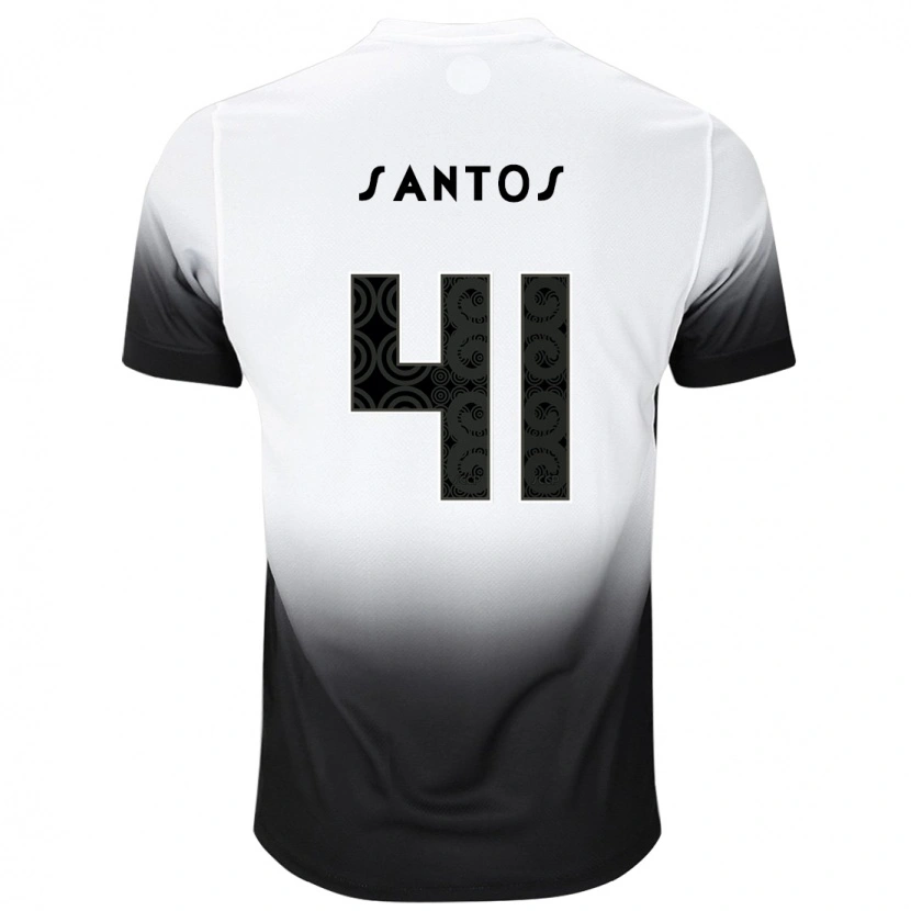 Danxen Kinder Renato Santos #41 Weiß Schwarz Heimtrikot Trikot 2025/26 T-Shirt