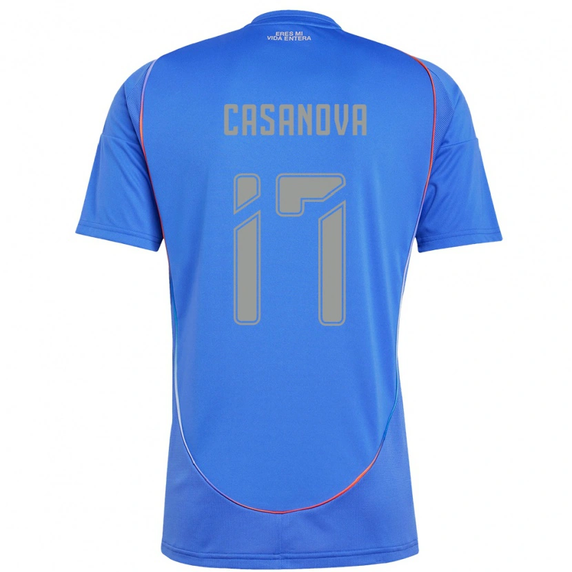 Danxen Kinder Luis Casanova #17 Himmelblau Heimtrikot Trikot 2025/26 T-Shirt