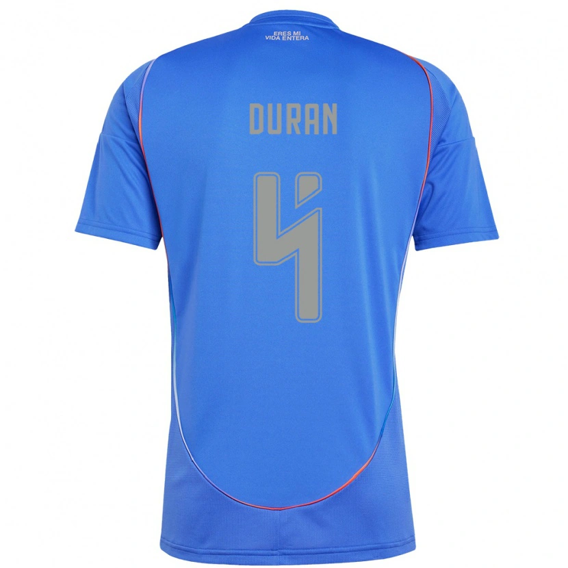 Danxen Kinder Ignacia Durán #4 Himmelblau Heimtrikot Trikot 2025/26 T-Shirt