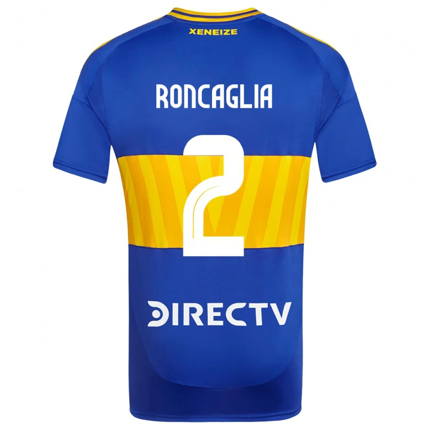 Danxen Kinder Facundo Roncaglia #2 Königsblau Gelb Heimtrikot Trikot 2025/26 T-Shirt