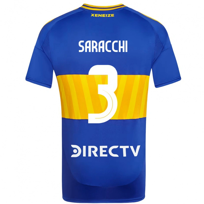 Danxen Kinder Marcelo Saracchi #3 Königsblau Gelb Heimtrikot Trikot 2025/26 T-Shirt