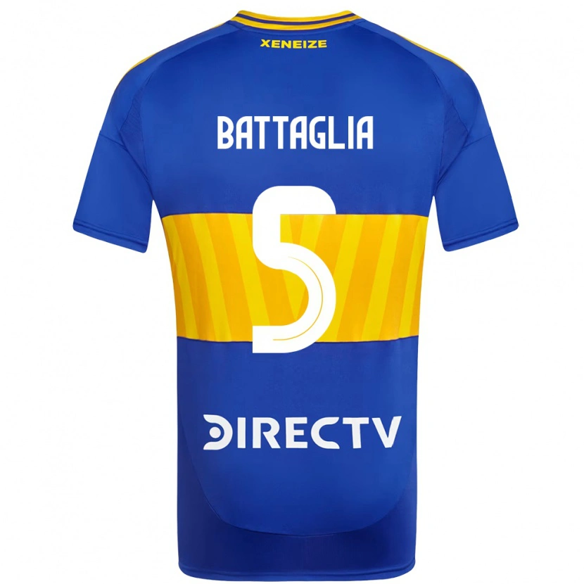 Danxen Kinder Rodrigo Battaglia #5 Königsblau Gelb Heimtrikot Trikot 2025/26 T-Shirt