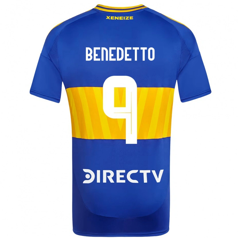 Danxen Kinder Dario Benedetto #9 Königsblau Gelb Heimtrikot Trikot 2025/26 T-Shirt