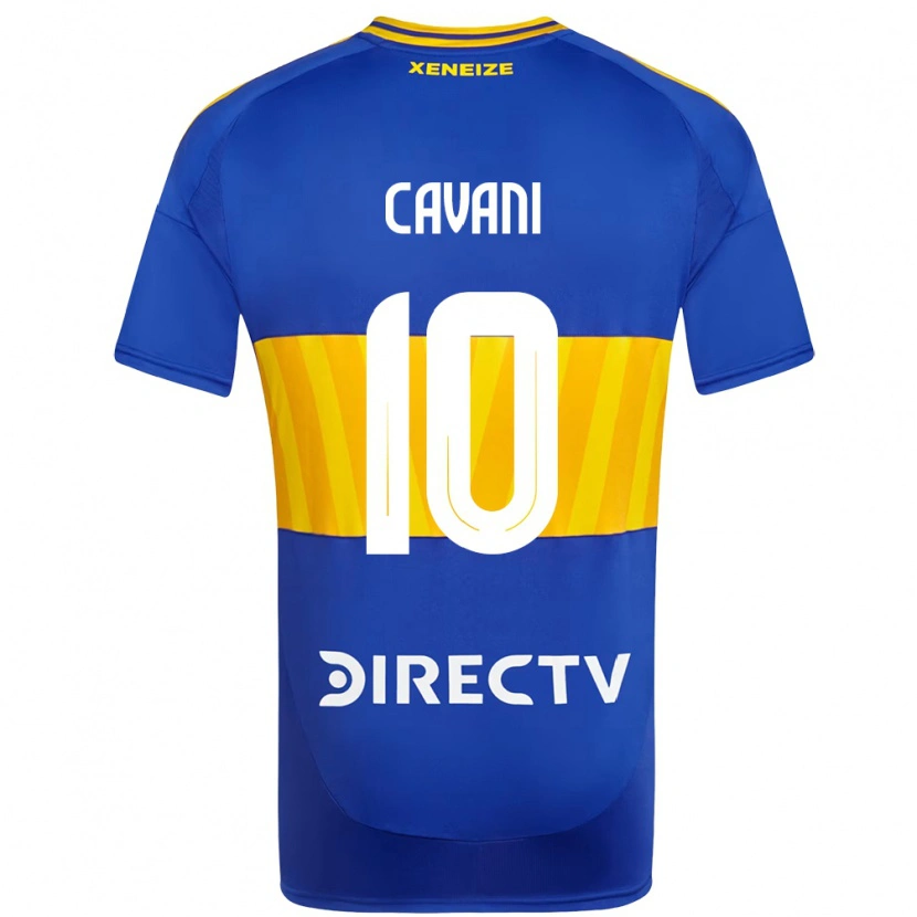 Danxen Kinder Edinson Cavani #10 Königsblau Gelb Heimtrikot Trikot 2025/26 T-Shirt