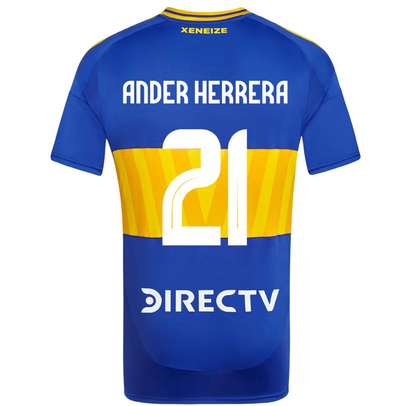 Danxen Kinder Ander Herrera #21 Königsblau Gelb Heimtrikot Trikot 2025/26 T-Shirt