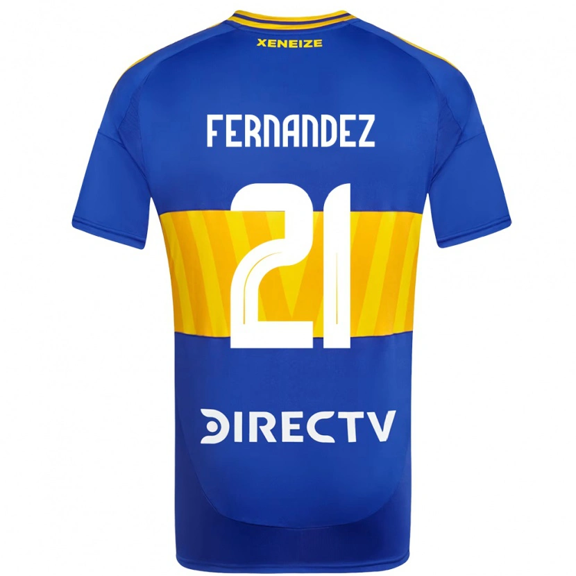 Danxen Kinder Ezequiel Fernandez #21 Königsblau Gelb Heimtrikot Trikot 2025/26 T-Shirt