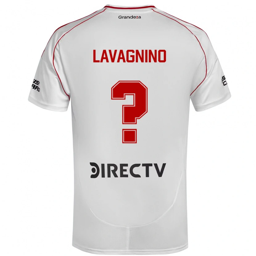 Danxen Kinder Lucas Lavagnino #0 Weiß Rot Heimtrikot Trikot 2025/26 T-Shirt