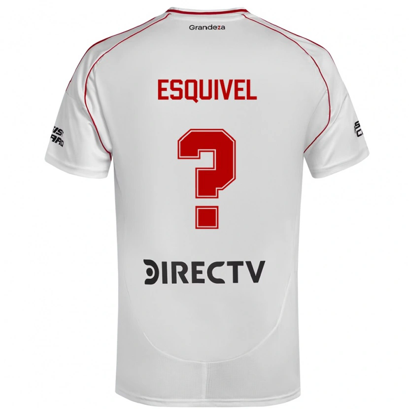 Danxen Kinder Felipe Esquivel #0 Weiß Rot Heimtrikot Trikot 2025/26 T-Shirt