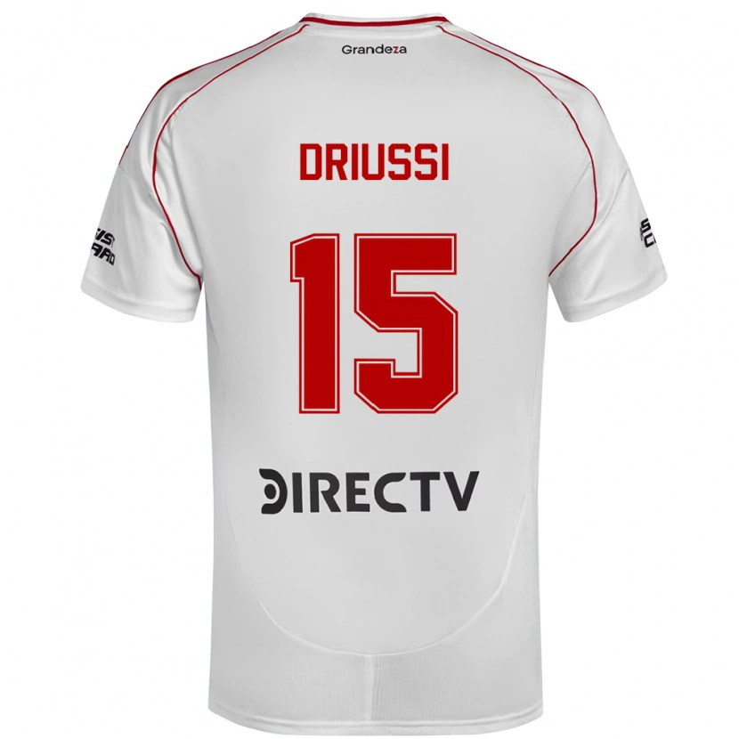 Danxen Kinder Sebastián Driussi #15 Weiß Rot Heimtrikot Trikot 2025/26 T-Shirt