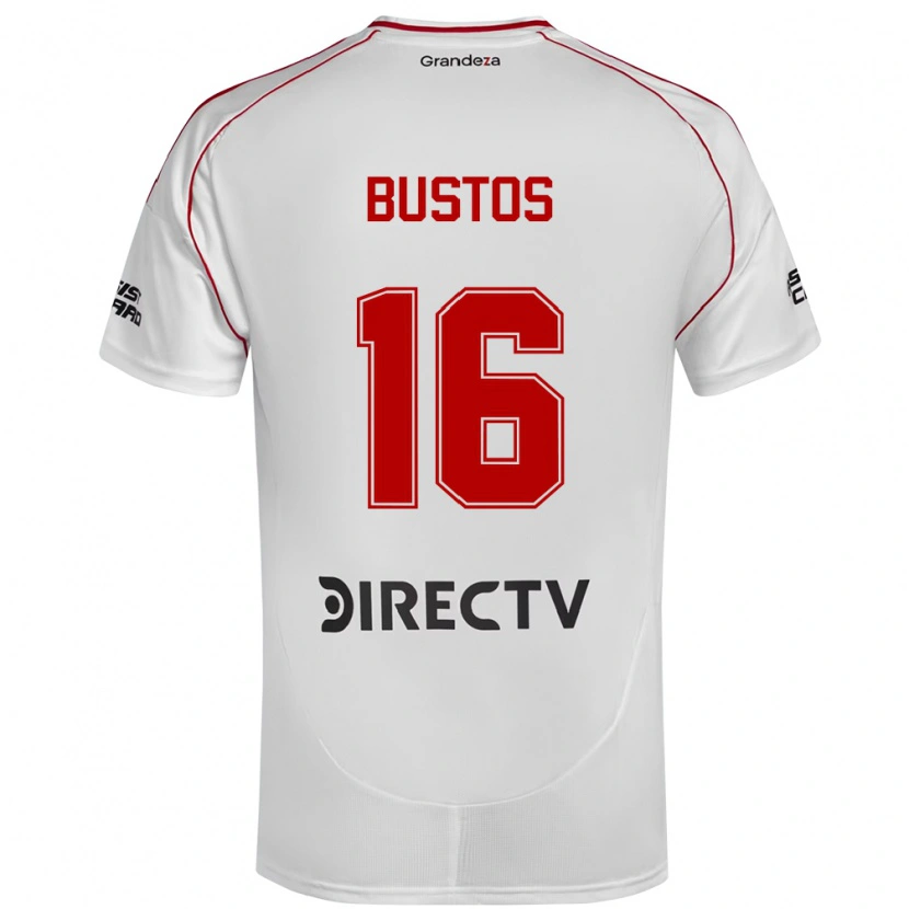 Danxen Kinder Fabricio Bustos #16 Weiß Rot Heimtrikot Trikot 2025/26 T-Shirt