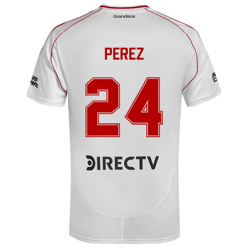 Danxen Kinder Enzo Pérez #24 Weiß Rot Heimtrikot Trikot 2025/26 T-Shirt