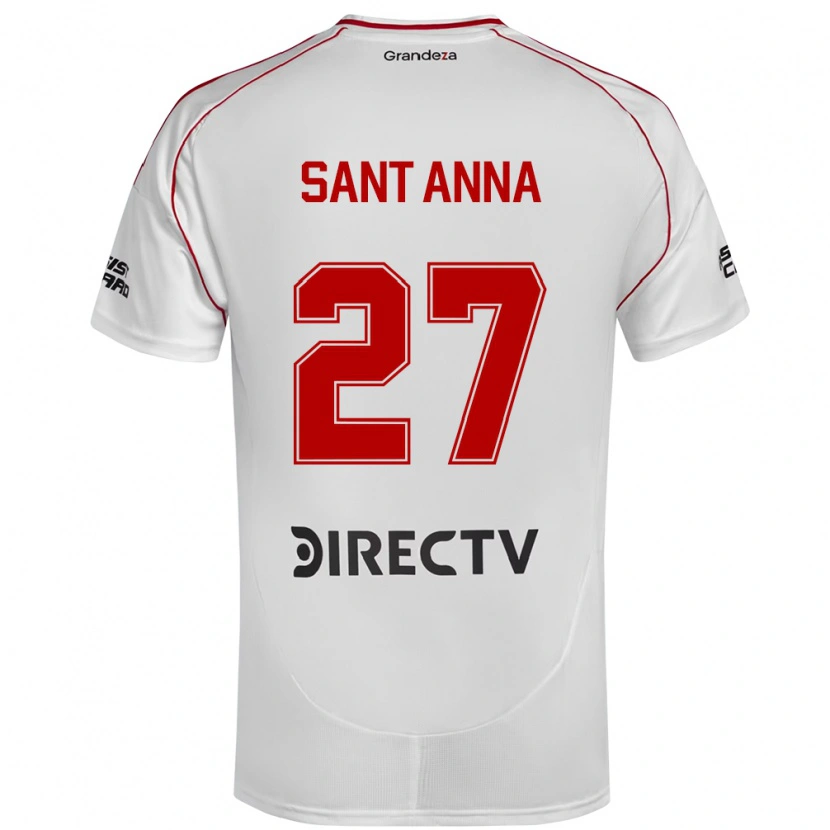 Danxen Kinder Agustín Sant Anna #27 Weiß Rot Heimtrikot Trikot 2025/26 T-Shirt