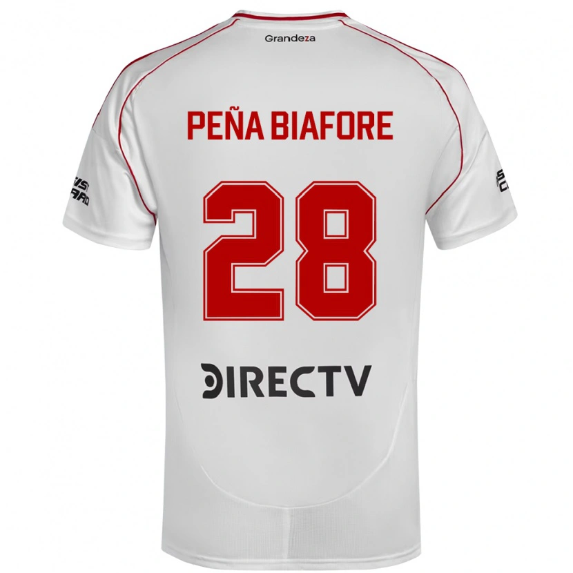 Danxen Kinder Felipe Pena Biafore #28 Weiß Rot Heimtrikot Trikot 2025/26 T-Shirt