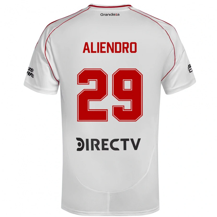 Danxen Kinder Rodrigo Aliendro #29 Weiß Rot Heimtrikot Trikot 2025/26 T-Shirt