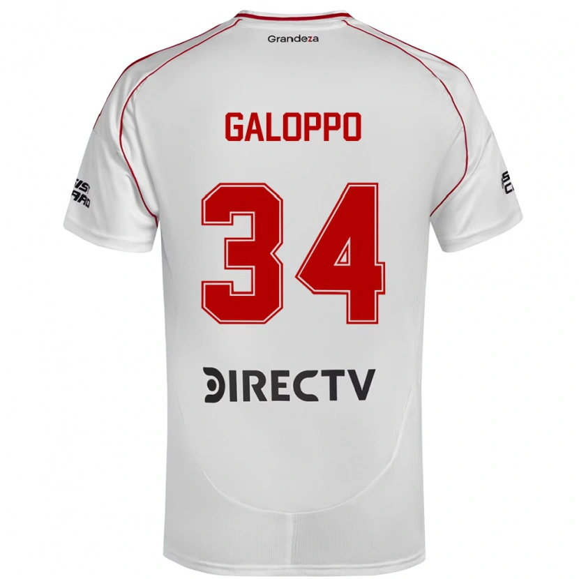 Danxen Kinder Giuliano Galoppo #34 Weiß Rot Heimtrikot Trikot 2025/26 T-Shirt