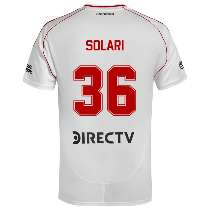 Danxen Kinder Pablo Solari #36 Weiß Rot Heimtrikot Trikot 2025/26 T-Shirt