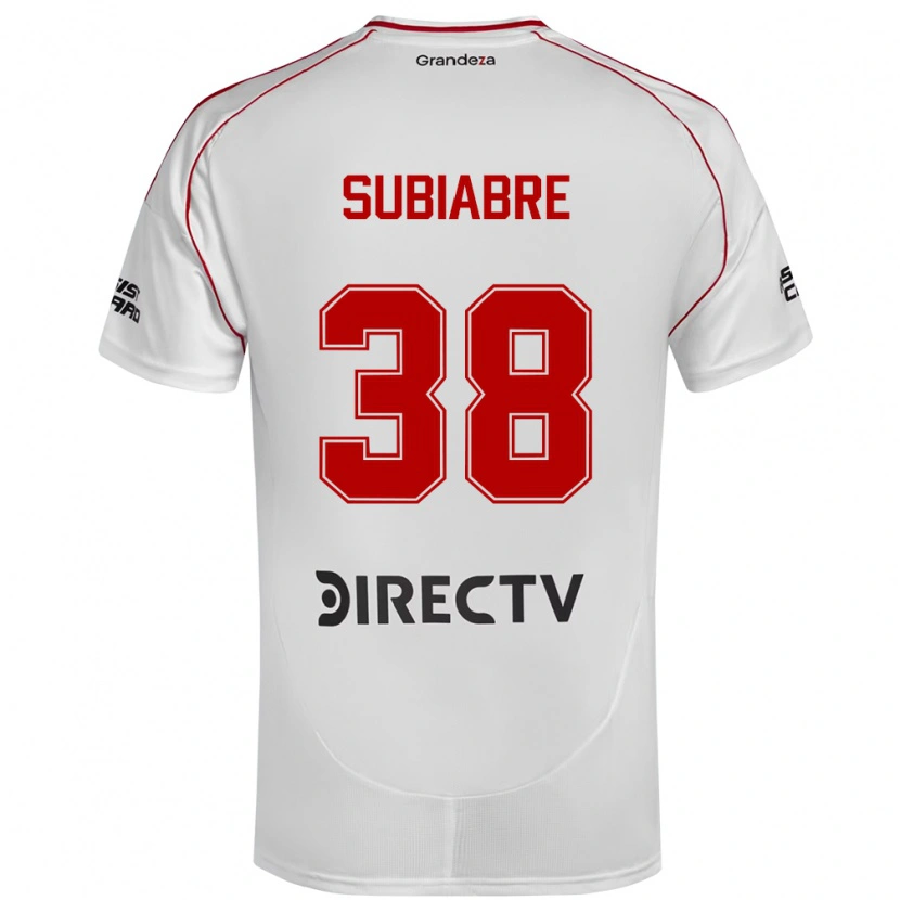 Danxen Kinder Ian Subiabre #38 Weiß Rot Heimtrikot Trikot 2025/26 T-Shirt