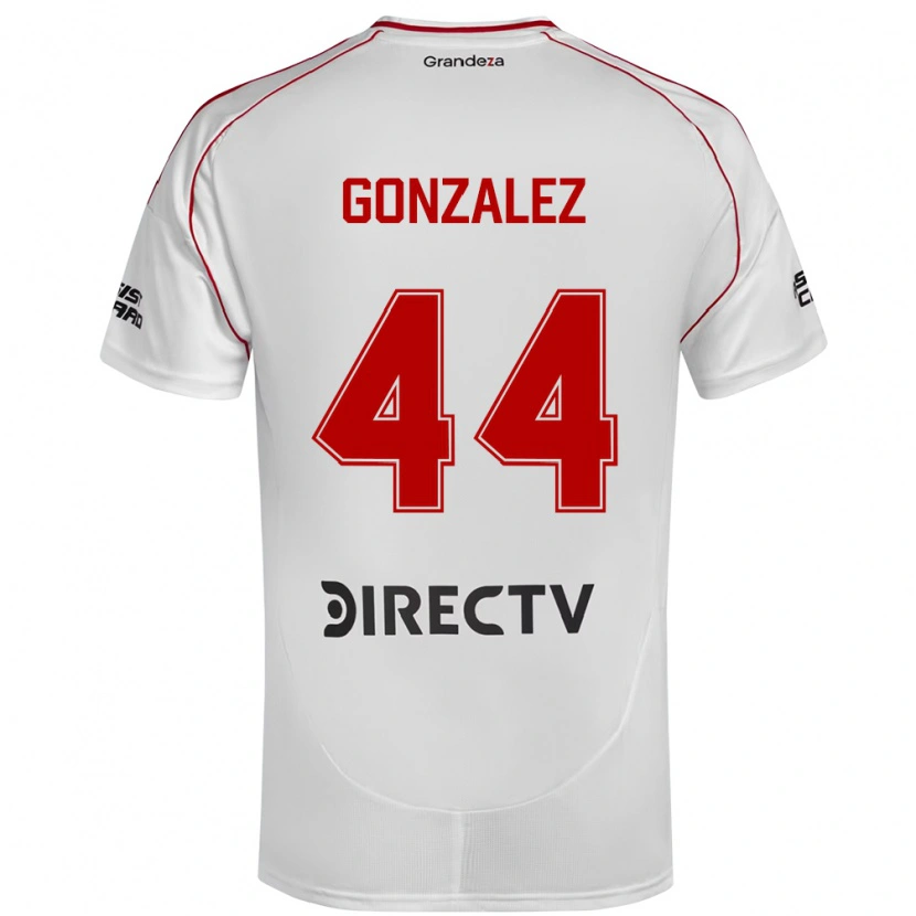 Danxen Kinder Alexis González #44 Weiß Rot Heimtrikot Trikot 2025/26 T-Shirt