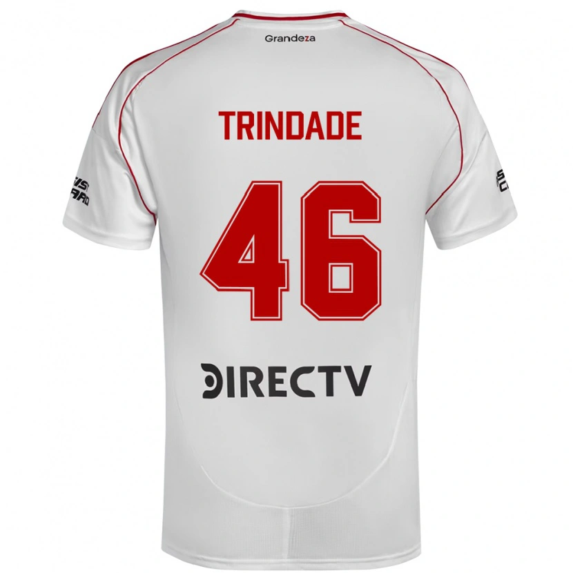 Danxen Kinder Gonzalo Trindade #46 Weiß Rot Heimtrikot Trikot 2025/26 T-Shirt