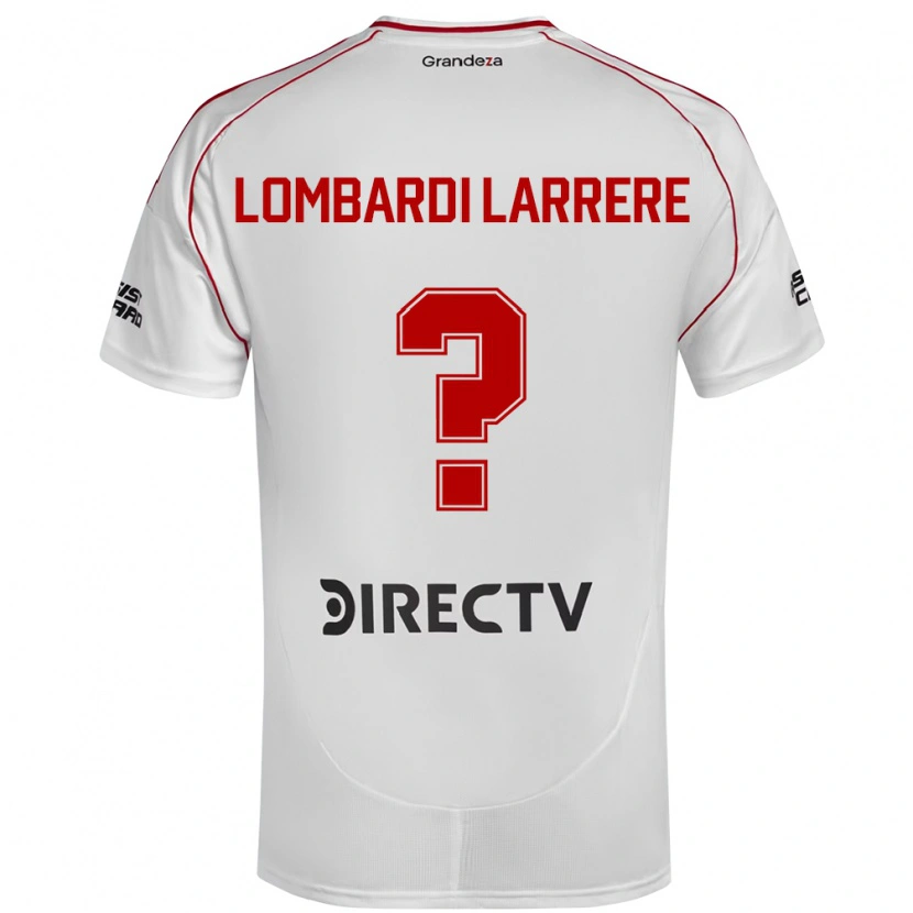 Danxen Kinder Delfina Lombardi Larrere #0 Weiß Rot Heimtrikot Trikot 2025/26 T-Shirt