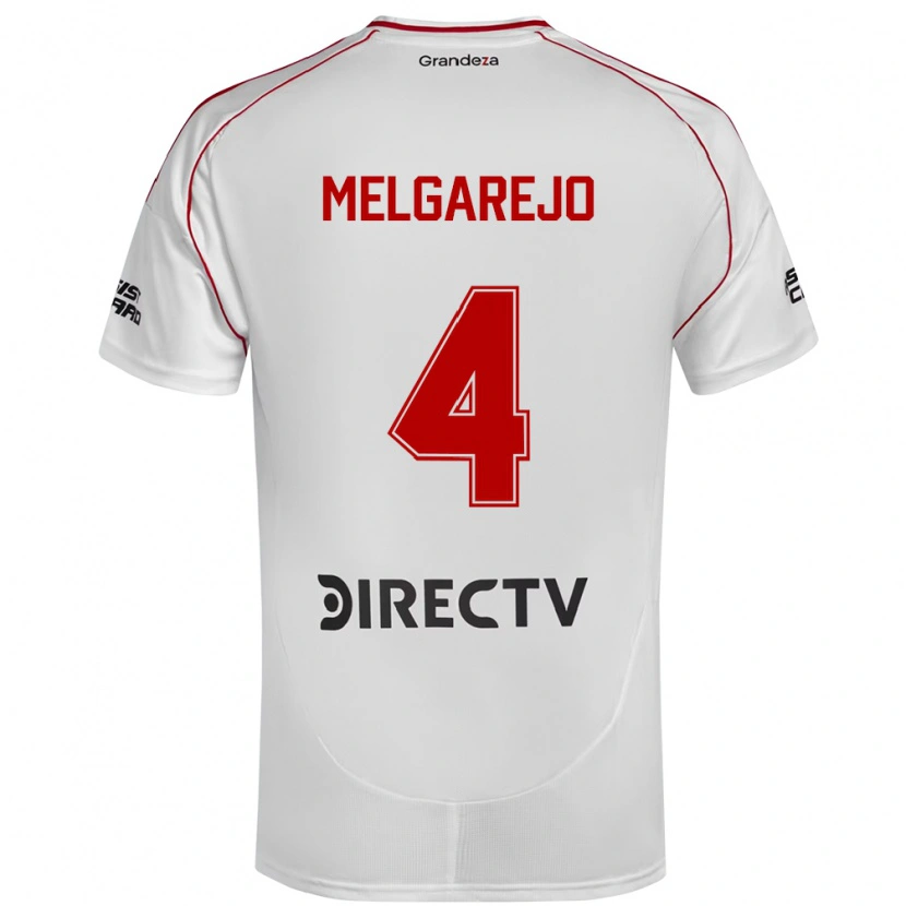 Danxen Kinder Stephanie Melgarejo #4 Weiß Rot Heimtrikot Trikot 2025/26 T-Shirt