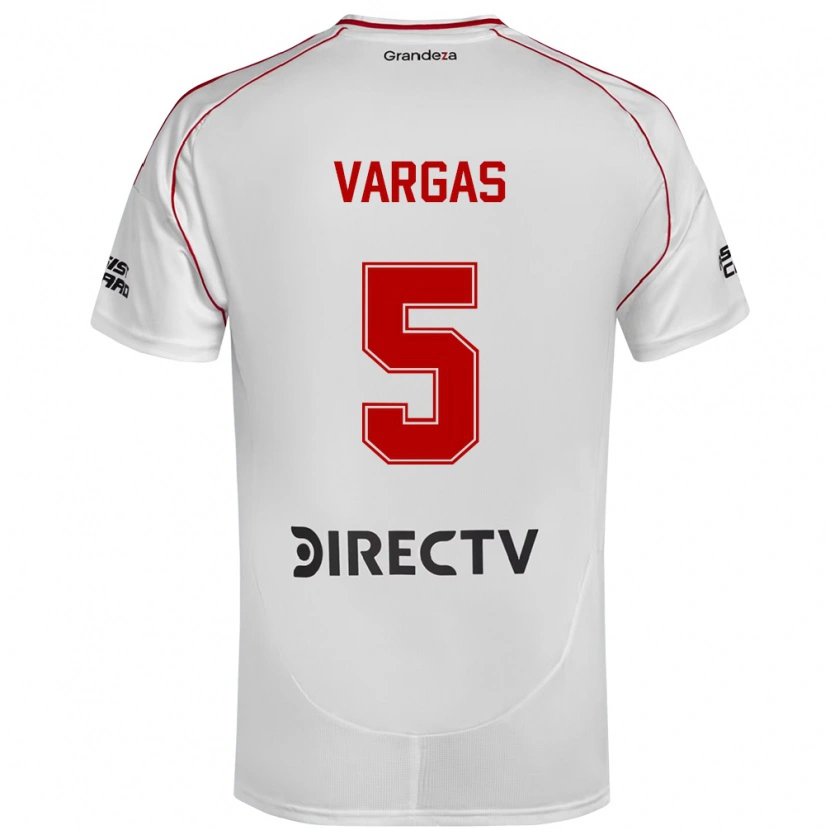 Danxen Kinder Agustina Vargas #5 Weiß Rot Heimtrikot Trikot 2025/26 T-Shirt