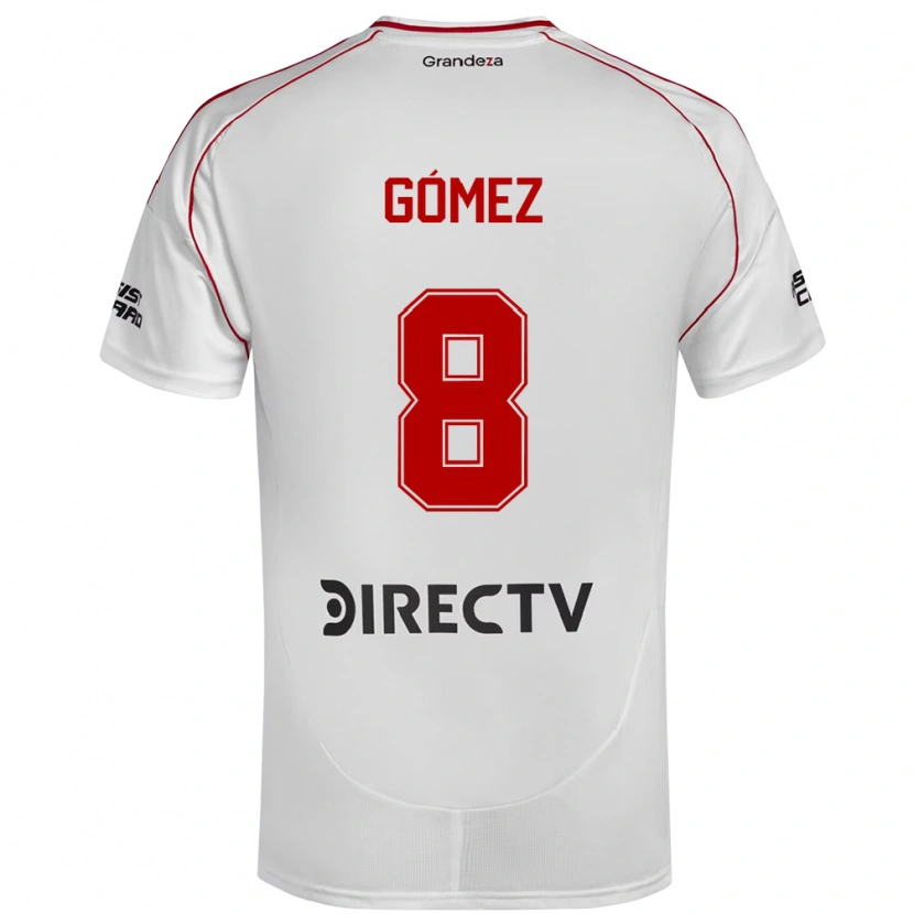 Danxen Kinder Romina Gómez #8 Weiß Rot Heimtrikot Trikot 2025/26 T-Shirt
