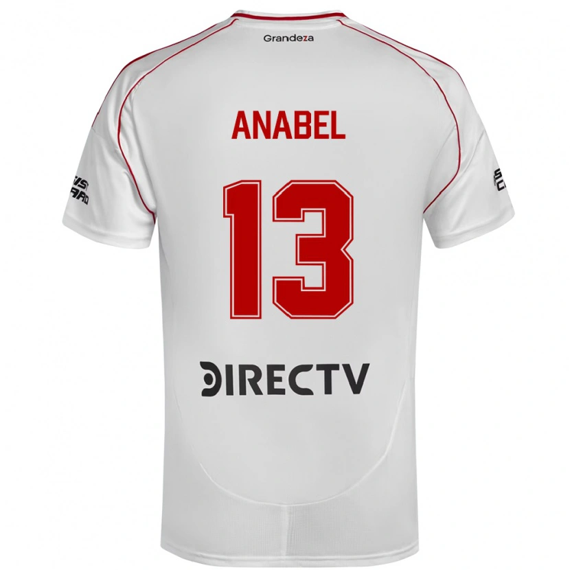 Danxen Kinder Giuliana Anabel González Ranzuglia #13 Weiß Rot Heimtrikot Trikot 2025/26 T-Shirt