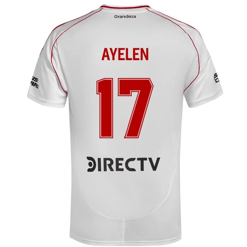 Danxen Kinder Stephanie Ayelén Melgarejo #17 Weiß Rot Heimtrikot Trikot 2025/26 T-Shirt