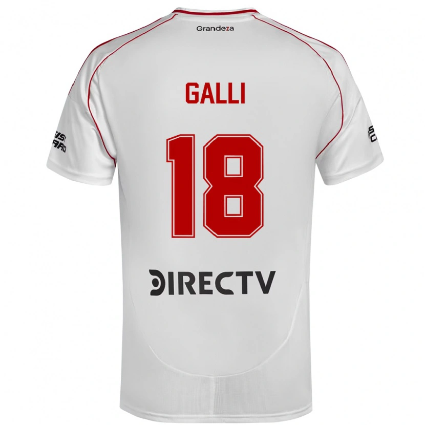 Danxen Kinder Ludmila Galli #18 Weiß Rot Heimtrikot Trikot 2025/26 T-Shirt