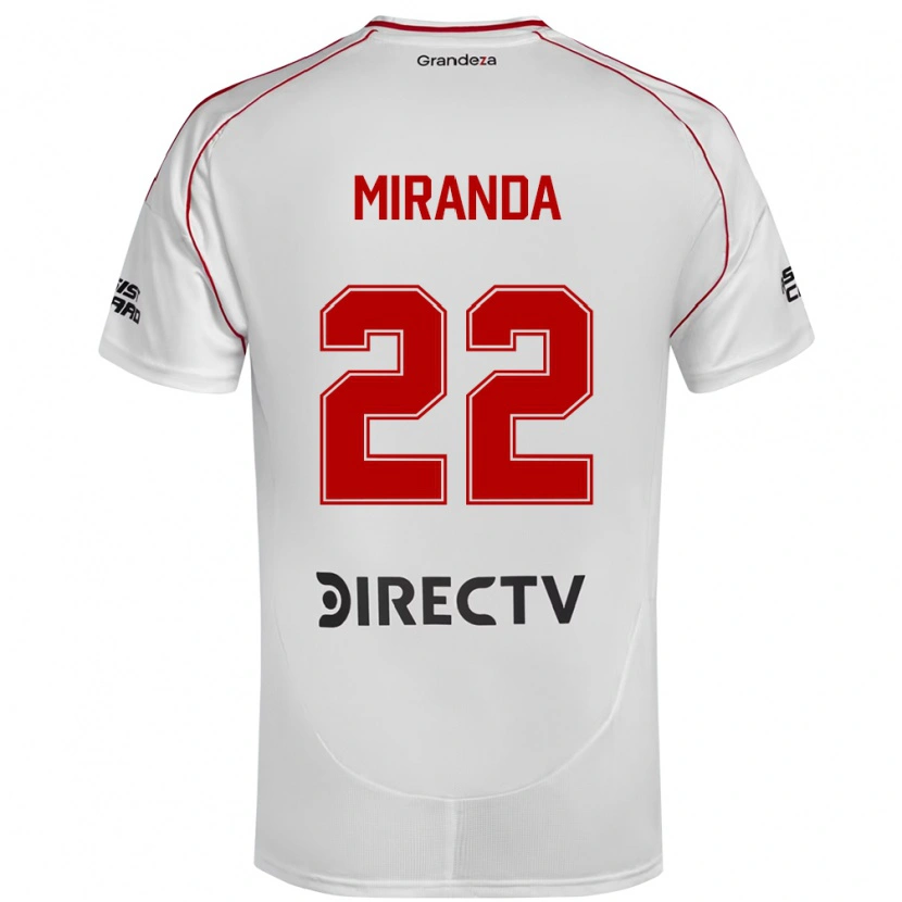 Danxen Kinder Morena Miranda #22 Weiß Rot Heimtrikot Trikot 2025/26 T-Shirt