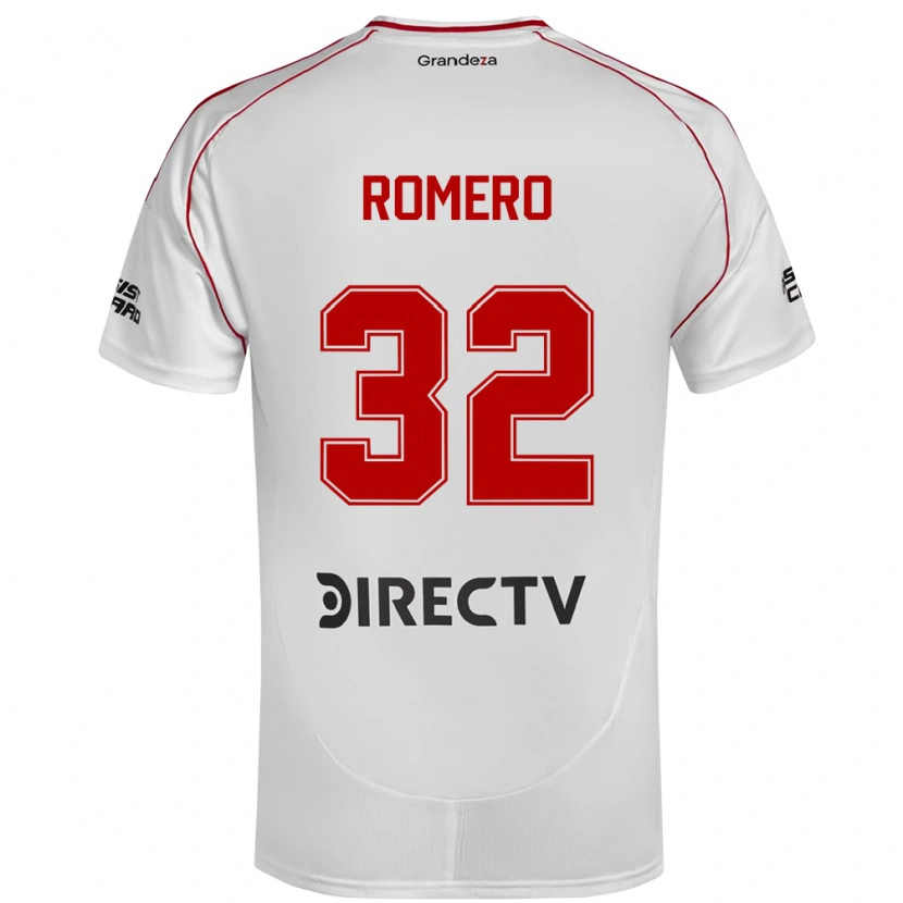 Danxen Kinder Julieta Romero #32 Weiß Rot Heimtrikot Trikot 2025/26 T-Shirt