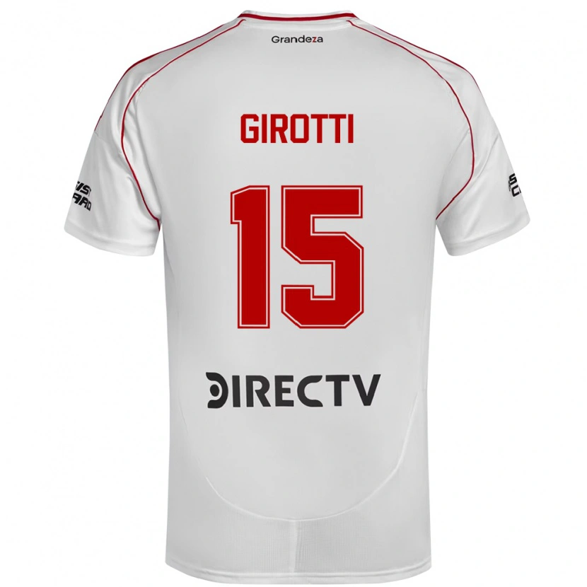 Danxen Kinder Federico Girotti #15 Weiß Rot Heimtrikot Trikot 2025/26 T-Shirt