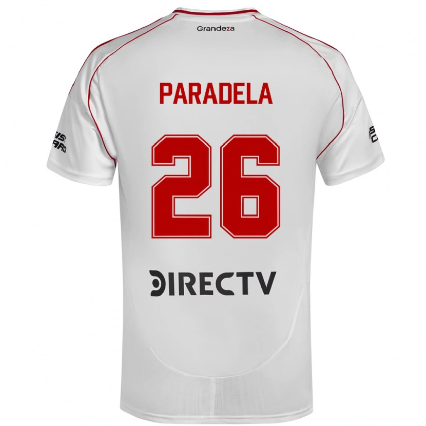 Danxen Kinder Jose Paradela #26 Weiß Rot Heimtrikot Trikot 2025/26 T-Shirt