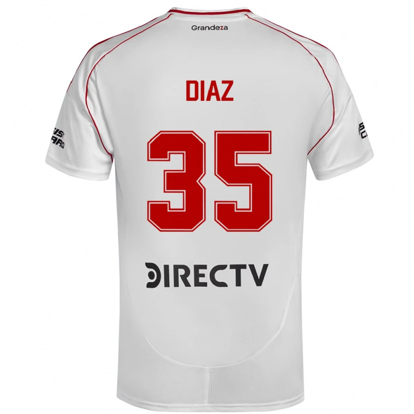 Danxen Kinder Leonardo Diaz #35 Weiß Rot Heimtrikot Trikot 2025/26 T-Shirt
