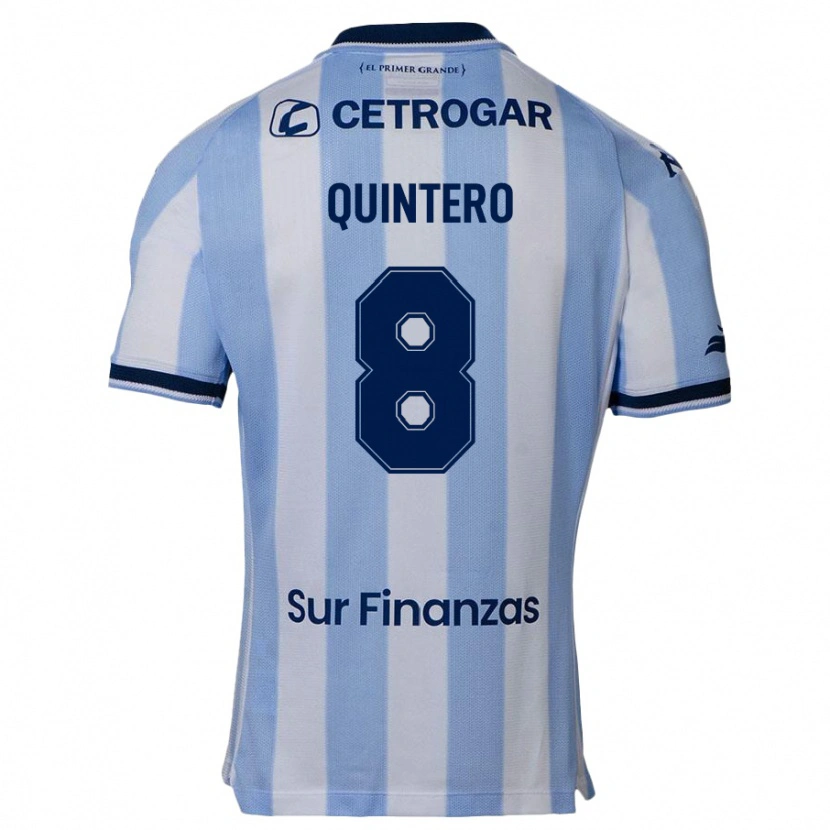 Danxen Kinder Juan Fernando Quintero #8 Himmelblau Heimtrikot Trikot 2025/26 T-Shirt