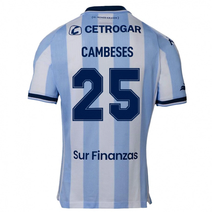 Danxen Kinder Facundo Cambeses #25 Himmelblau Heimtrikot Trikot 2025/26 T-Shirt