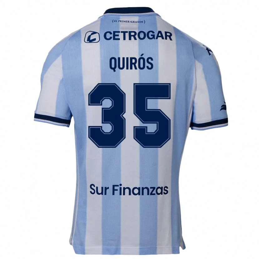 Danxen Kinder Santiago Quirós #35 Himmelblau Heimtrikot Trikot 2025/26 T-Shirt