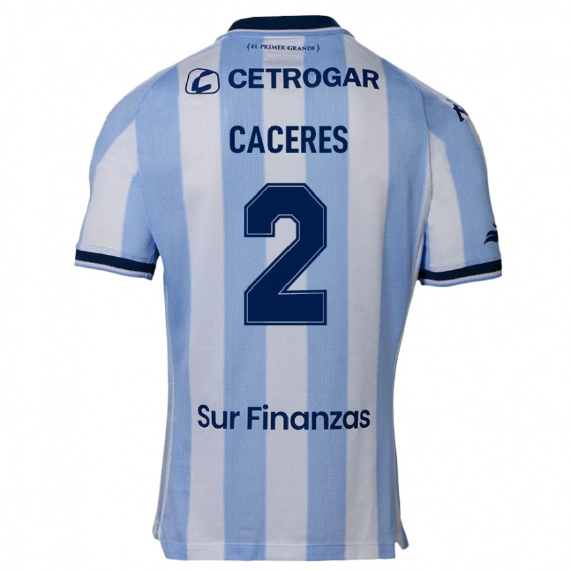 Danxen Kinder Juan Jose Caceres #2 Himmelblau Heimtrikot Trikot 2025/26 T-Shirt
