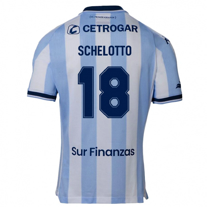 Danxen Kinder Ezequiel Schelotto #18 Himmelblau Heimtrikot Trikot 2025/26 T-Shirt