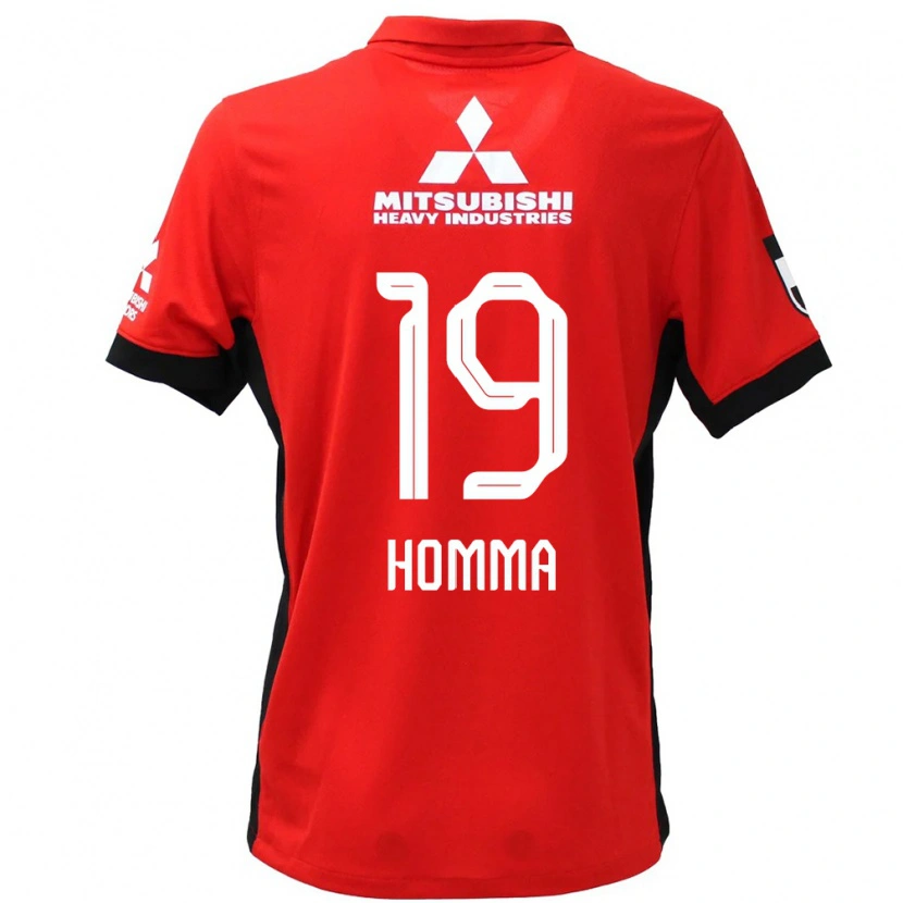 Danxen Kinder Shion Homma #19 Rot Weiß Heimtrikot Trikot 2025/26 T-Shirt
