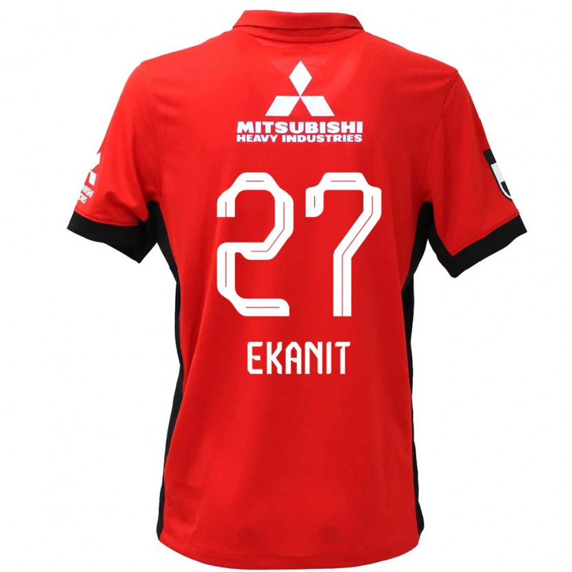Danxen Kinder Ekanit Panya #27 Rot Weiß Heimtrikot Trikot 2025/26 T-Shirt