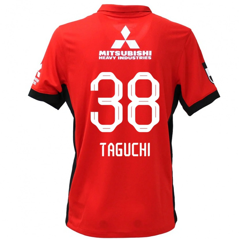 Danxen Kinder Keita Taguchi #38 Rot Weiß Heimtrikot Trikot 2025/26 T-Shirt