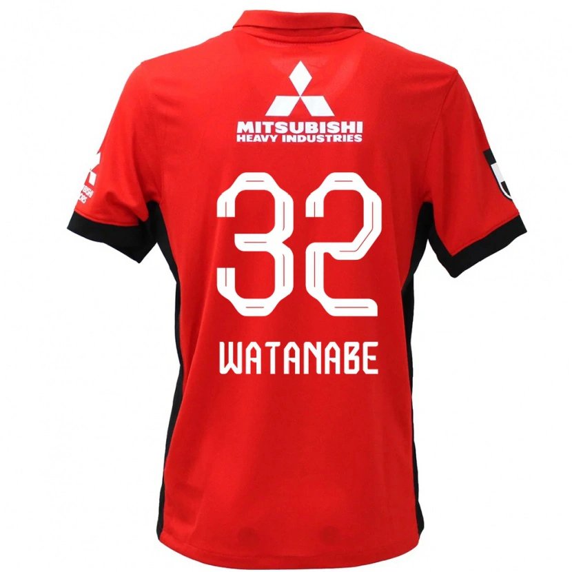 Danxen Kinder Risako Watanabe #32 Rot Weiß Heimtrikot Trikot 2025/26 T-Shirt
