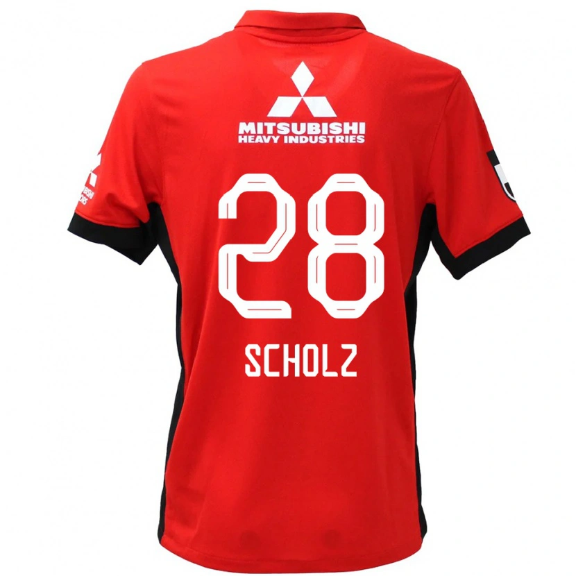 Danxen Kinder Alexander Scholz #28 Rot Weiß Heimtrikot Trikot 2025/26 T-Shirt