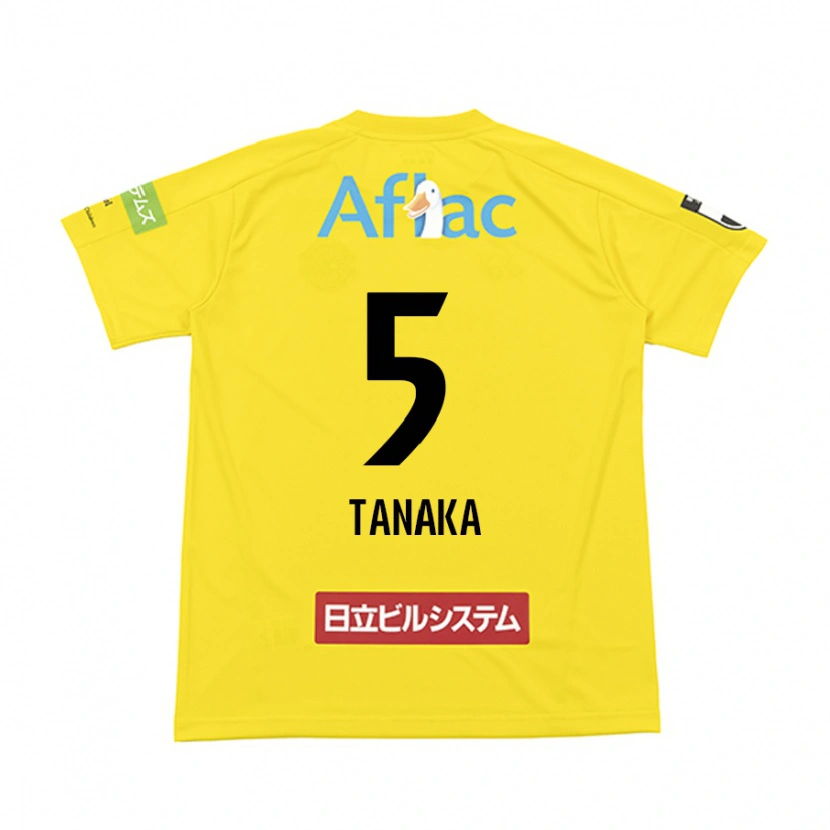 Danxen Kinder Hayato Tanaka #5 Schwarz Gelb Heimtrikot Trikot 2025/26 T-Shirt