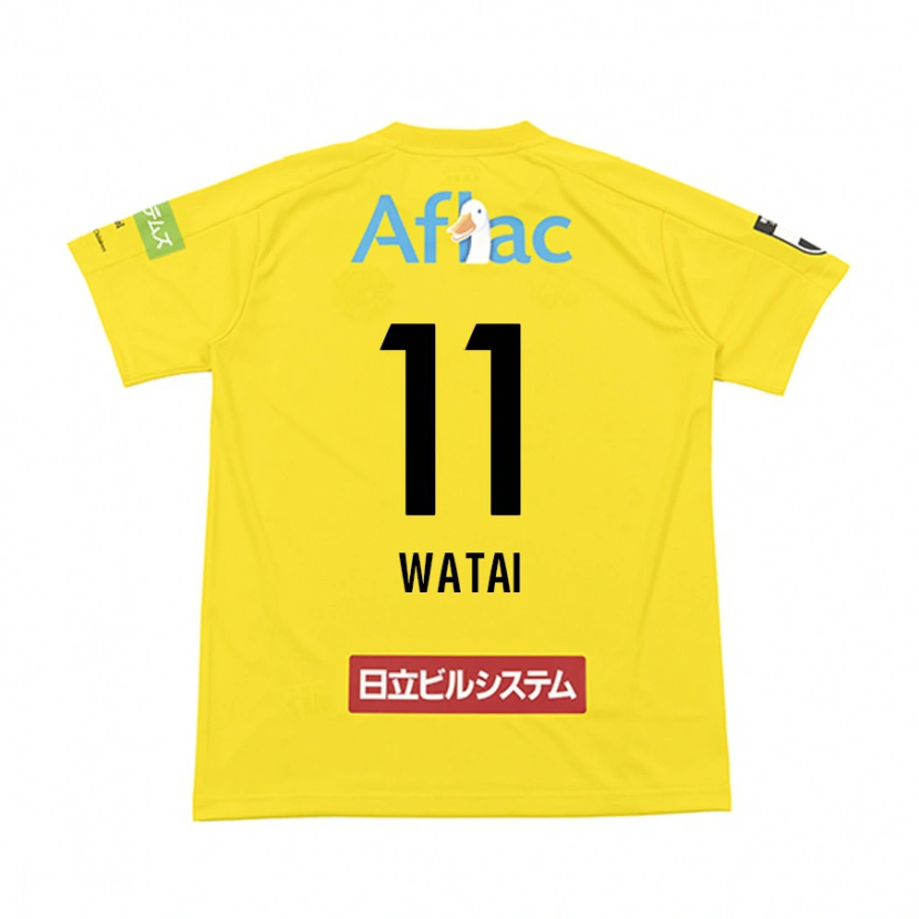 Danxen Kinder Masaki Watai #11 Schwarz Gelb Heimtrikot Trikot 2025/26 T-Shirt